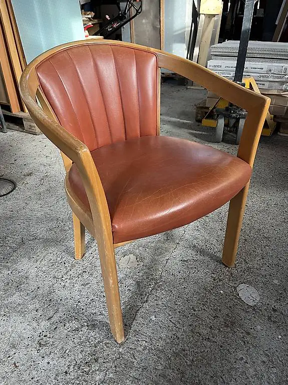 5x Küchenstühle aus Leder und Buchenholz