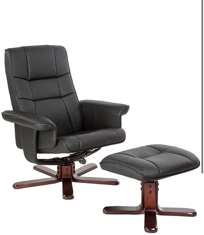 Fernsehsessel schwarz/braun