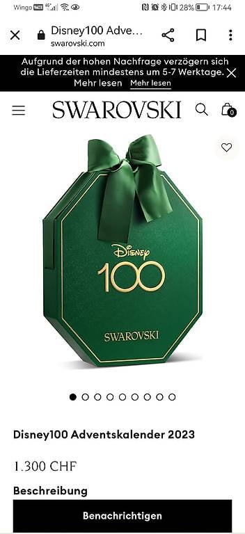 Swarovski adventskalender 2023 Disney