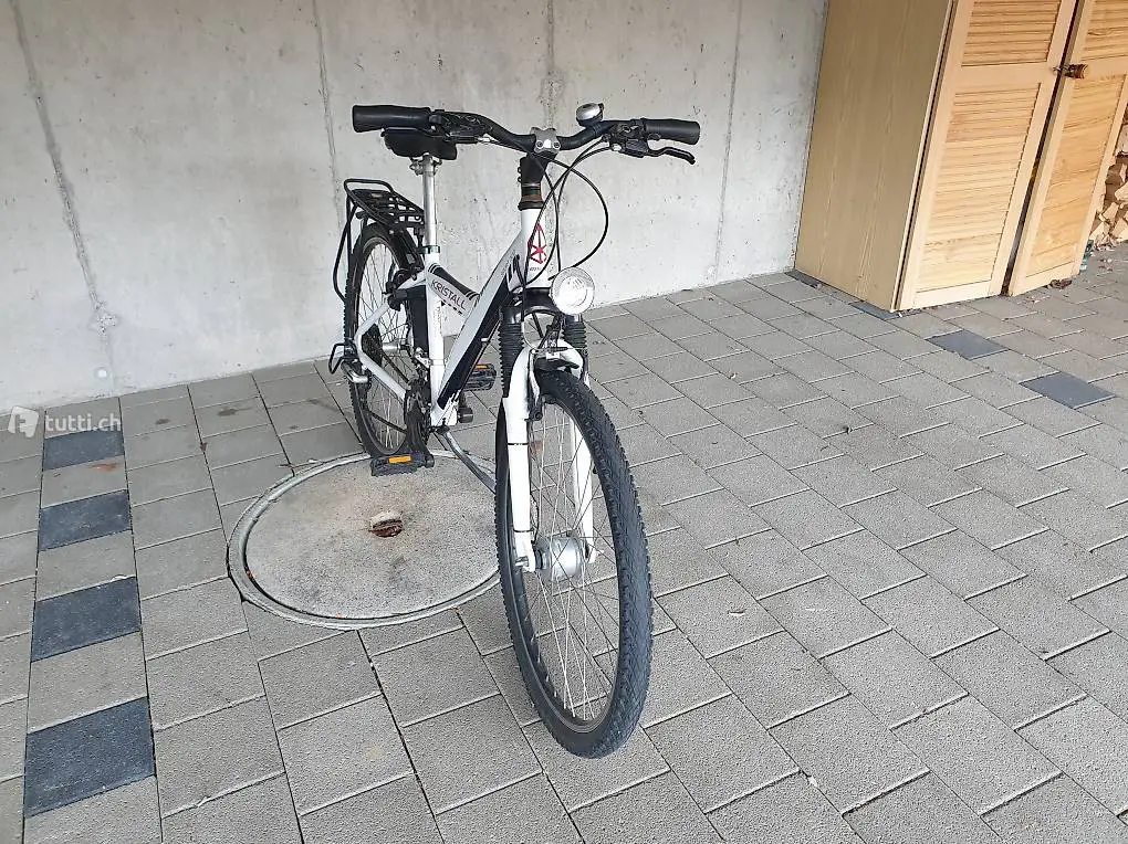 Fahrrad von Kristall - Weiss