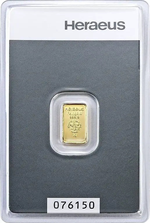 1g Goldbarren Feingold 999,9 in Geschenkverpackung
