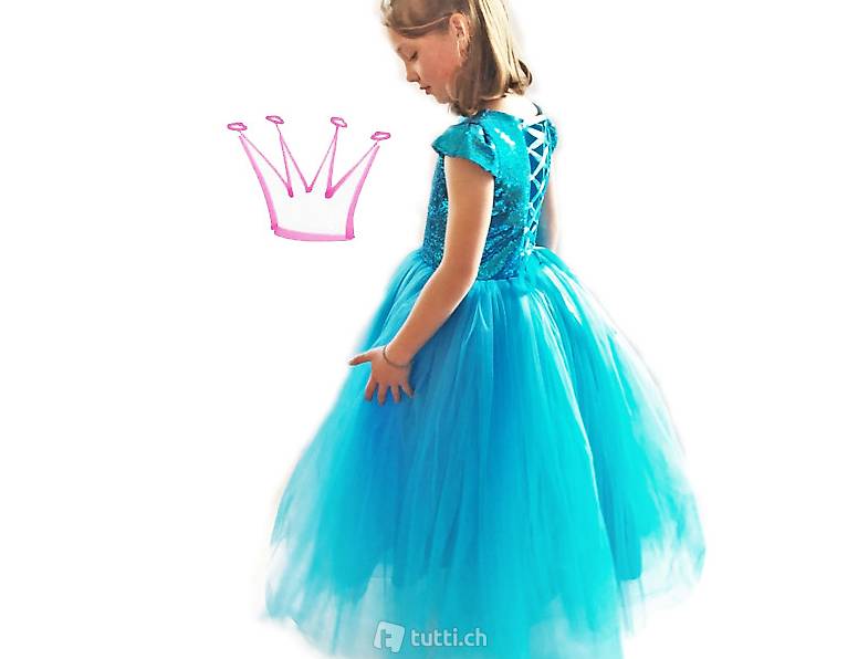  Hochwertiges Prinzessinnen Kleid, Blumen-Mädchen, Gr. 116