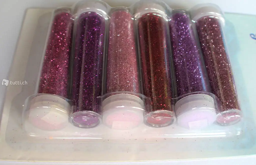 Glitzer 6er Set Pink
