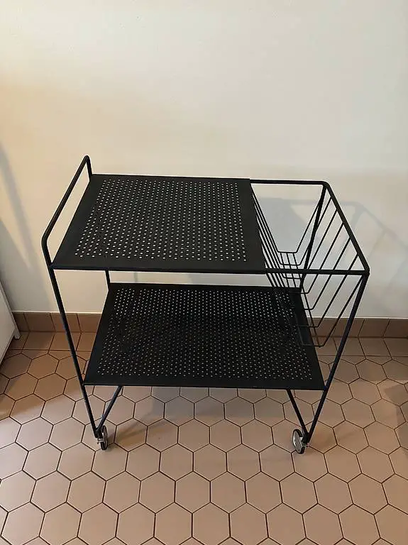 Servierwagen schwarz Metall