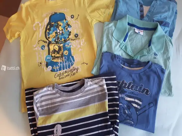 Jungs Shirts 5 Stück Gr 122
