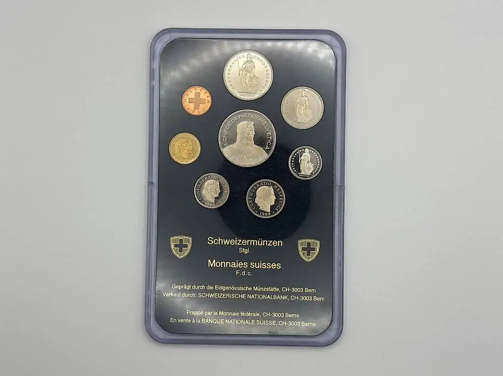 Schweizer Münzen Set 1989, Münzsatz, Top Zustand