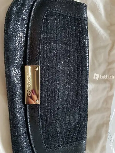 Jimmy Choo glitter clutch Zeta