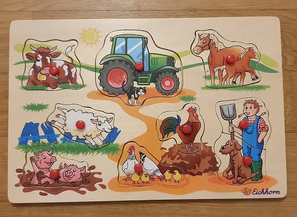 Holzpuzzle Bauernhof Eichhorn