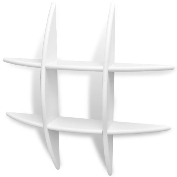  MDF Hängeregal Wandregal Wandboard Bücher/DVD Regal, weiss