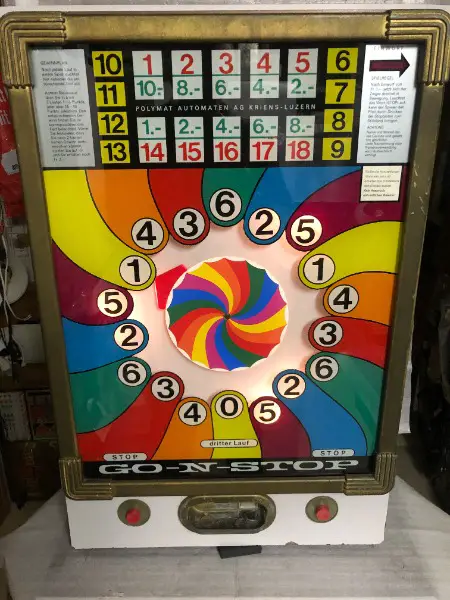 Lagerverkauf Geldspielautomat Go N Stop aus den 60 er Jahren