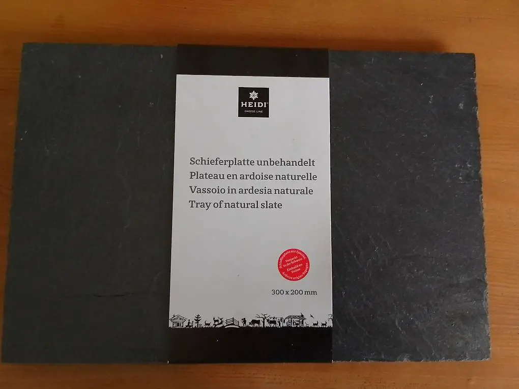 Edle Servierplatte Schieferplatte Käseplatte 30x20 cm NEU