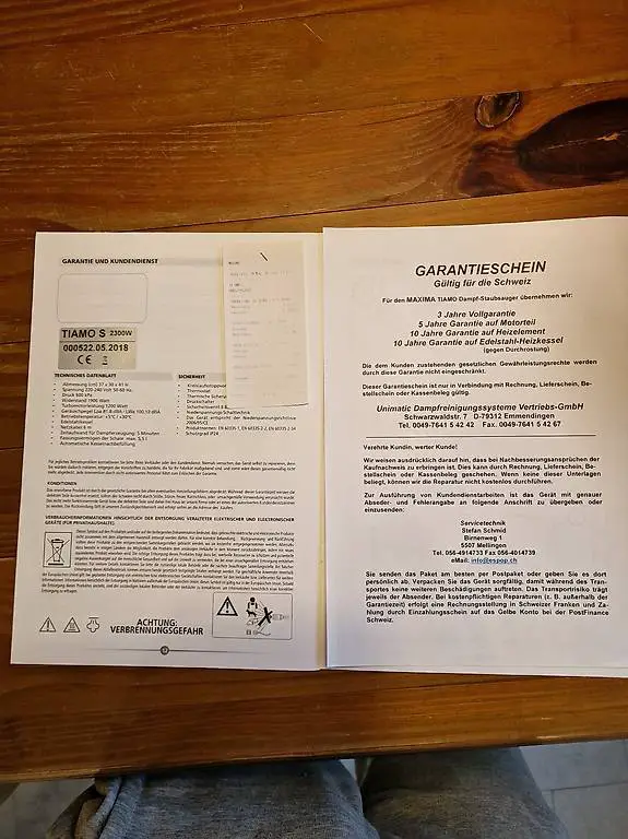 Verkaufe unbenutzten Dampf- Staubsauger TIAMO S AUTOMATIC