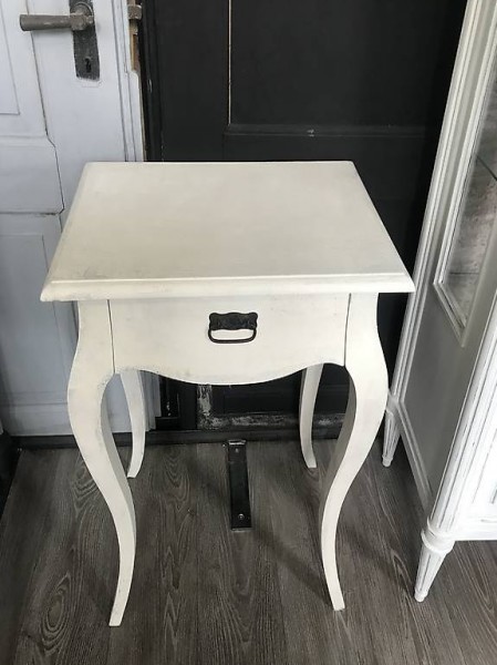 Antiker Beistelltisch Kommode vintage shabby Frankreich crem