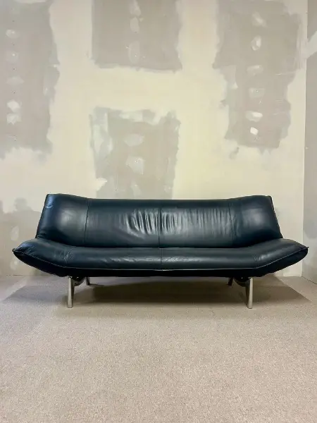 Leolux Tango Sofa aus schwarzem Leder 2 Sitzer Funktion