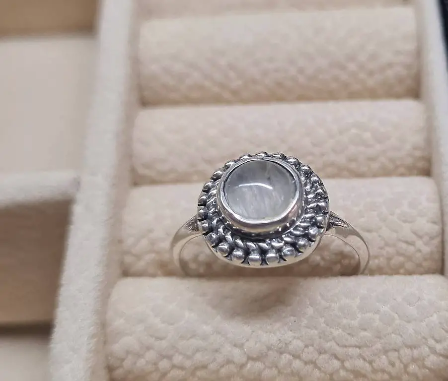 Silberring mit Bergkristall