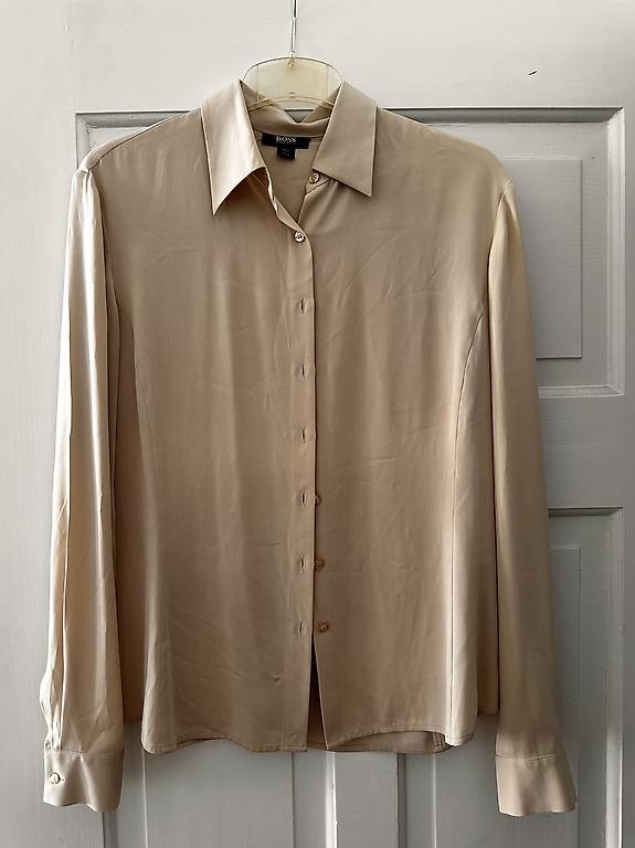 Seidenbluse beige Hugo Boss