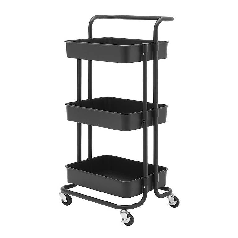 Rollwagen mit 3 Etagen schwarz