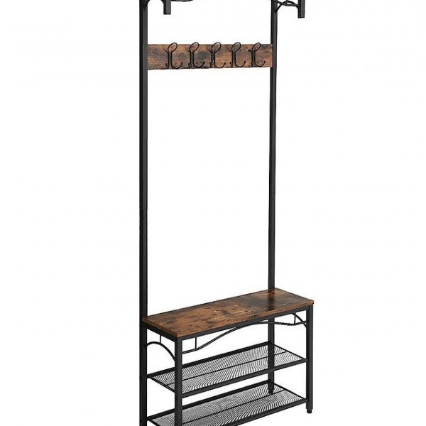  Schuhregal mit Sitzfläche, Kleiderständer