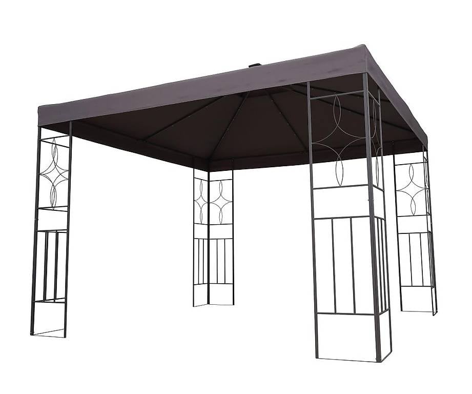 Gartenpavillon LED 3 x 3 m anthrazit