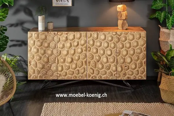  Massives Sideboard BUBBLE 175cm Mangoholz