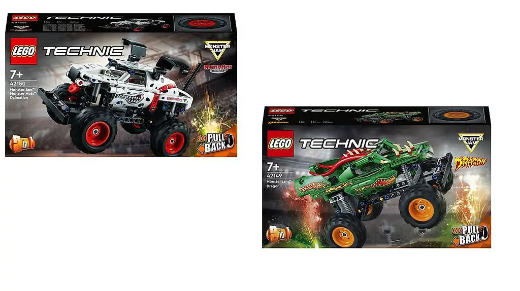 LEGO 42149 & 42150 Technic Monster Jam Dragon / Dalmatia OVP