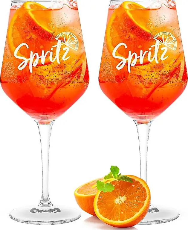 Aperol Spritz Gläser 2er Set - Einzigartige Aperol Gläser fü