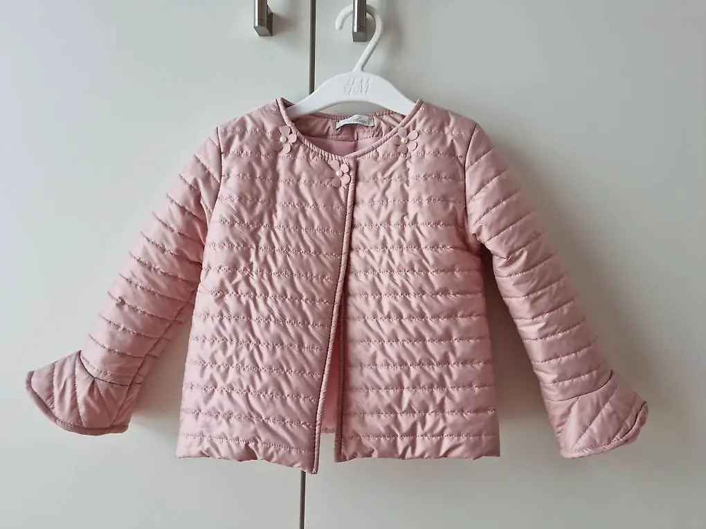 Steppjacke Gr. 110 mit Blumen