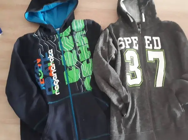 Doppelpack Sweatshirtjacke Gr 134/140