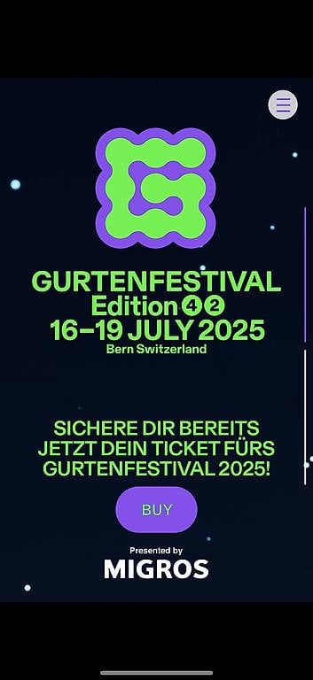 2x 4 Tagespass fürs Gurtenfestival 2026