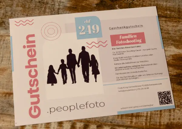 Gutschein Familien-Fotoshooting | Geschenk Idee | Luzern