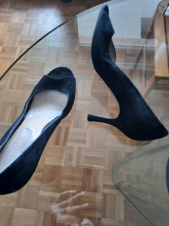 Wildleder Damenschuhe, schwarz