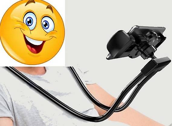 Handyhalter Handy Nackenhalter in Schwarz