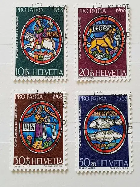  Briefmarken Pro Patria Kunst und Kunsthandwerk 1968