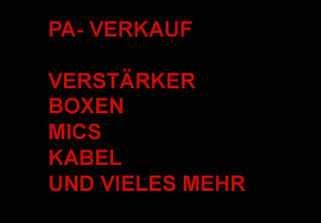 Pa-Anlage, Verstärker, Boxen, Mics, Instrumente