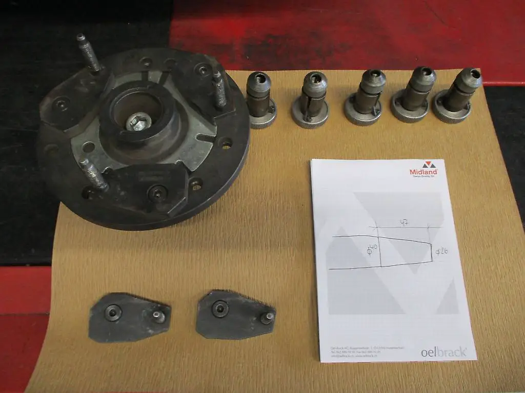 Auswuchtmaschine Haweka variables Flansch mit Konusaufnahme