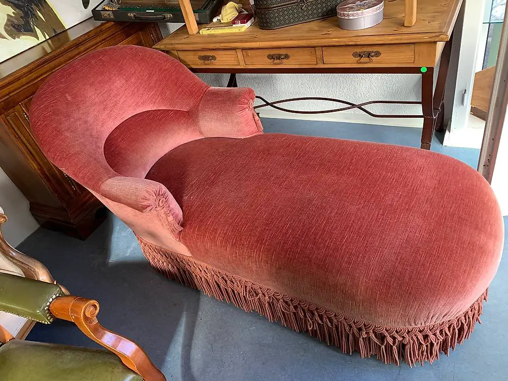 Chaise Longe original, antik, sehr guter Zustand mit Rädchen