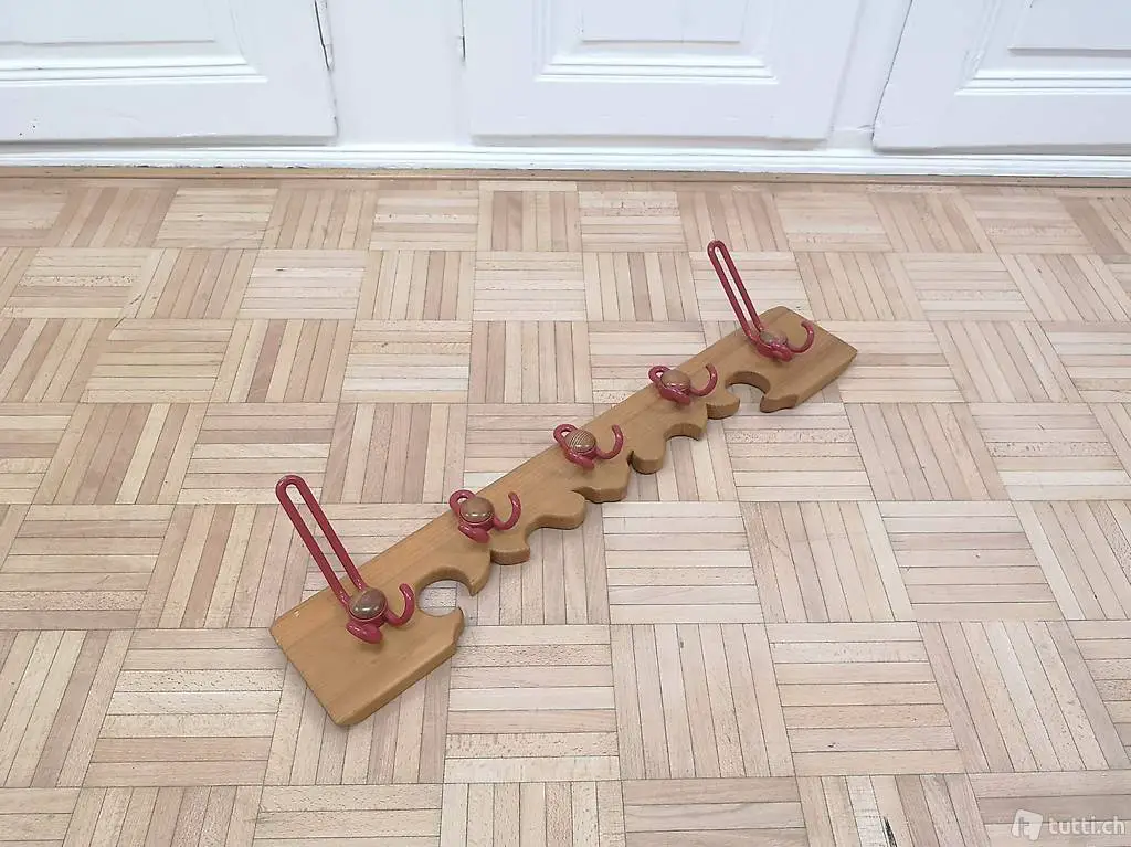 Spezielle Holz Wandgarderobe Garderobe vintage 60er 70er