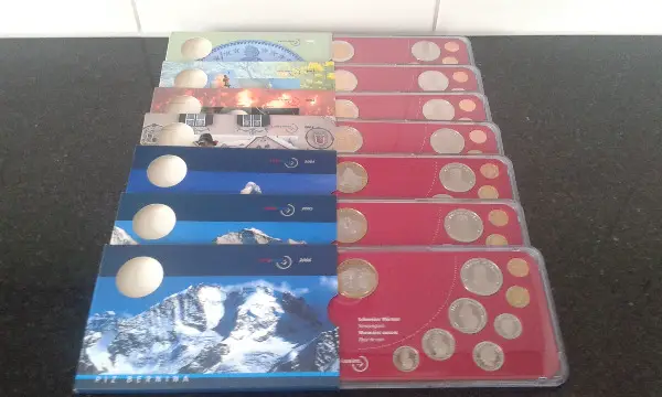 Schweizer Münzsätze Swissmint 2000-2006 Stempelglanz