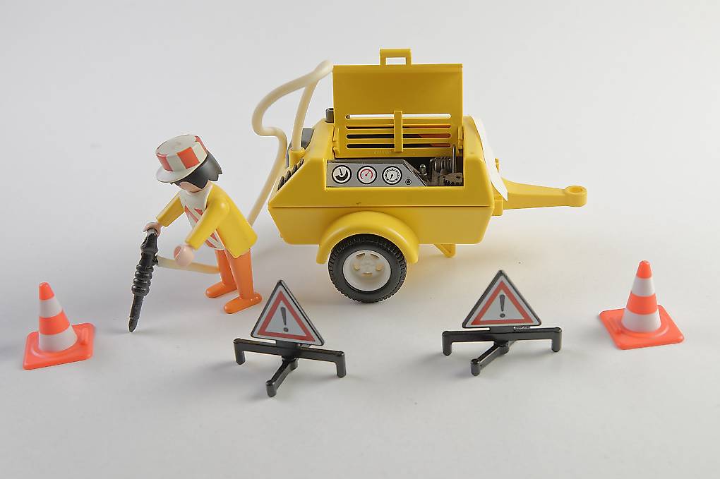 PLAYMOBIL 5472 Presslufthammer & Arbeiter sowie Zubehör