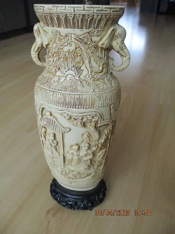 Asiatische Speckstein Vase