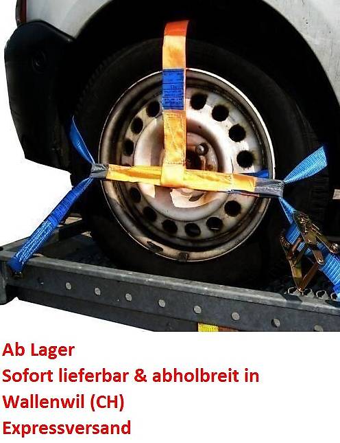 NEU 4 x Spanngurt Zurrgurt Radsicherung AUTO