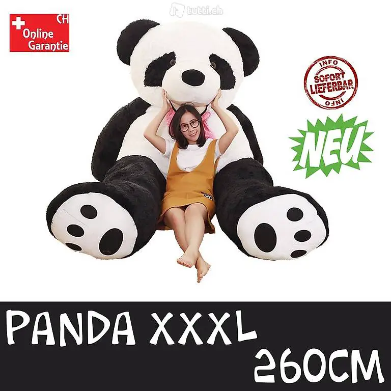 Panda Bär Pandabär Plüschtier XXXL XXL 2.6m 260cm Geschenk