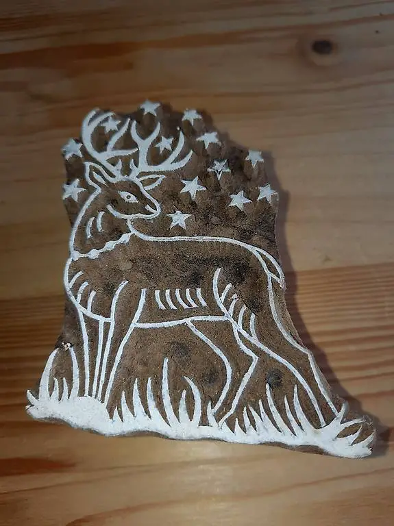 Stoffstempel Blockprint für Stoff und Papier, Hirsch etc