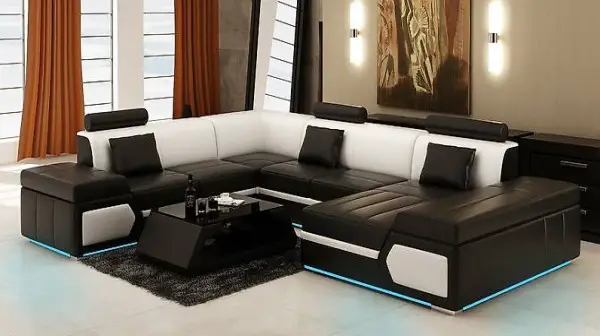  LEDERSOFA SOFA COUCH WOHNLANDSCHAFT DESIGN MODERN SOFA K5013