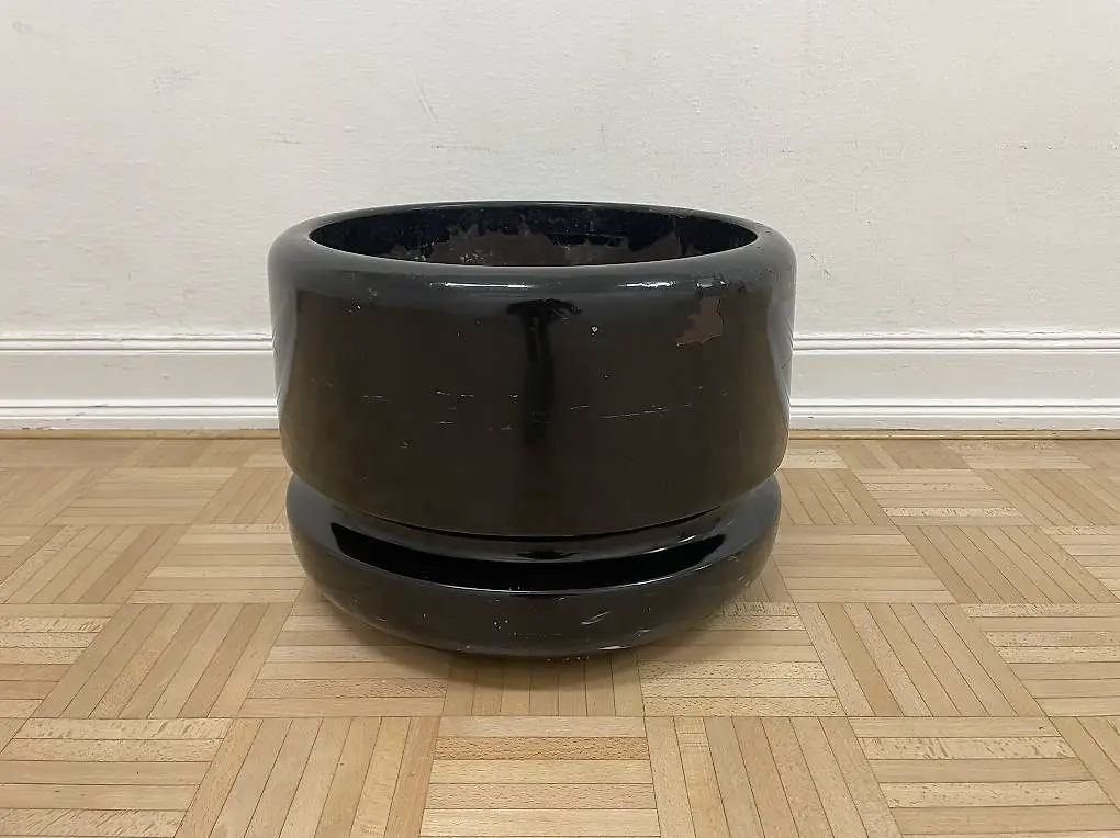 Luigi Colani Pflanztopf auf Rollen Design Planter Übertopf