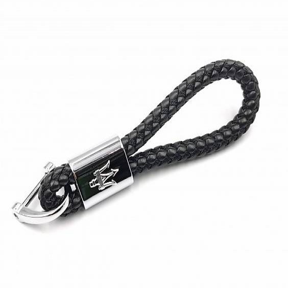  MASERATI SCHLÜSSELANHÄNGER LEDER SCHWARZ (MIT GRAVUR)
