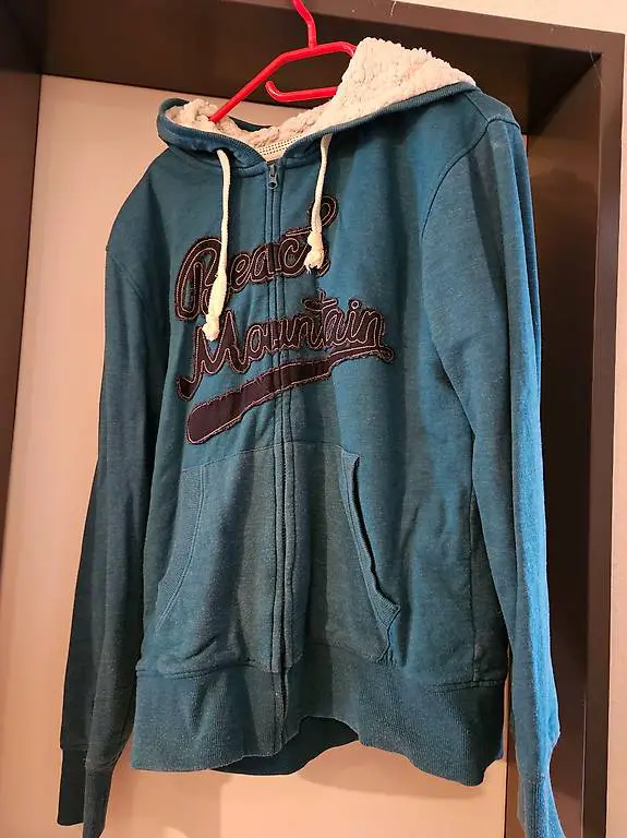 Neuw. Sweatjacke warm gefüttert - petrol - Gr. L