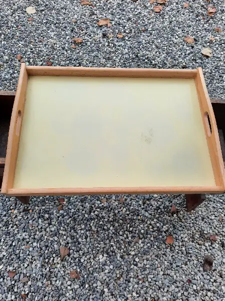 grand plateau vintage bois et formica