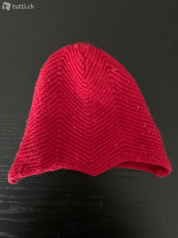 Mütze rot Schurwolle Baby