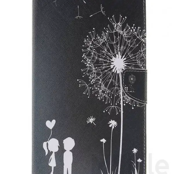  iPad Air 2 Leder Etui Hülle Pusteblume Junge & Mädchen Case